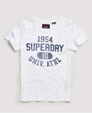 Superdry Classic Varsity Női Pólók Fehér/Kék | PGWIL4861